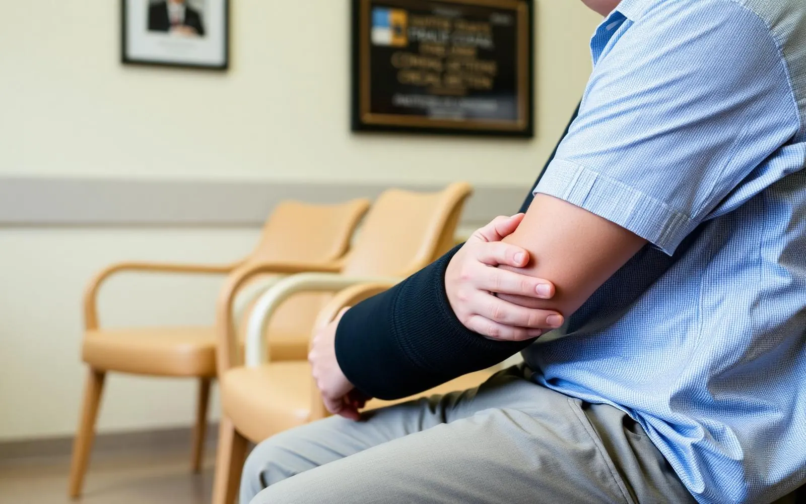 Attorney reviewing an injury claim with a client